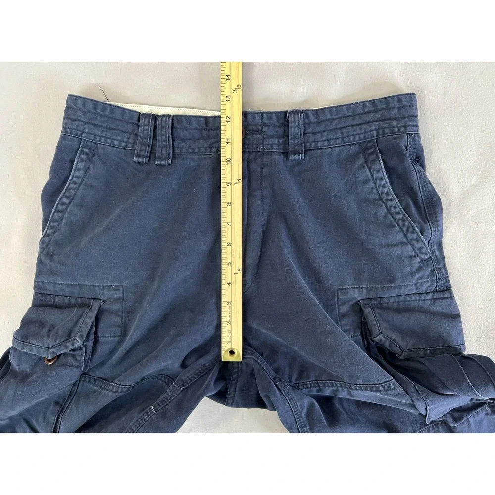 Polo Ralph Lauren Cargo Shorts Mens 33 Navy Blue Chino Gellar Fatigue Preppy Y2K